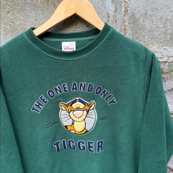 Disney Other - Vintage Disney Tigger fleece sweatshirt small green Y2K Winnie the Pooh oversize